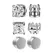 1/3 Pair Crystal Strong Magnetic Ear Stud Clip Earrings for Men and Women Punk Round Zircon Magnet Earrings Non Piercing Jewelry