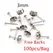 50-100pcs/lot Gold Stainless Steel Earring Studs Blank Post Base Pins With Earring Plug Findings Ear Back For DIY Jewelry Making