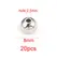 20-100pcs 3 4 5 6 8mm Stainless Steel Spacer Beads Round Ball Charm Loose Seed Beads for DIY Bracelets Jewelry Making Supplies