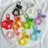 Acrylic Stars Bell Pendant Keychain Cute Colorful Backpack Purse Charms Metal Keyring Diy Jewelry Making Key Chain Accessories