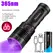 60W High Power 365nm UV Flashlight Blacklight Rechargeable Curing Cat Dog Stain Marker Ore Money Scorpion Fluorescent Check Lamp