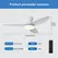 Bedroom Fan Light, Ceiling Fan Light, High Wind Power Ceiling, Dining Room, Living Room, Household Integrated Ceiling, Electric