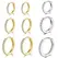 925 Sterling Silver Gold Plated Small Zirconia Huggie Hoop Earrings For Women Girls Gift Wedding Engagement Party Ear Buckle