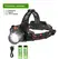 USB Rechargeable Aluminum Alloy Headlamp Super Bright Front Head Lamp 3 Lighting Modes Zoomable Head Lights Forehead Light