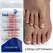 120Pcs Glossy Nude Pink French Press-On-Toenail Set 1*Box Short French Square  Fake Toe Nails Solid-Color Manicure Toenails Tips