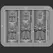 3D Gothic Rivet Nail Art Mold Transparent Silicone DIY Punk Letter Relief Carving Decor 11.5*9cm Manicure Tool Nail Charms Mold
