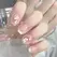 24pcs/set short saure fake nails for Spring summer season french style flowers butterfly design press on false nail art tips