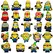 12-36Pcs Potdemiel Minion Cartoon Shoe Charms For Slides Sandals,PVC Shoe Decorations Accessories For Christmas Birthday Gift