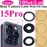 Emmahelp 10pcs A+ Back Camera Glass for iPhone 11 12 13 14 15 Pro Max 13Mini XR XS 14Plus Rear Camera Cover Lens 3M Sticker