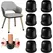 8PCS Chair Leg Floor Protectors Round Silicone Furniture Leg Foot Covers Table Feet Cups For Hardwood Floors Thick Wrap Felt Pad