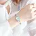 YIKAZE Small Gold Bangle Bracelet Luxury Watch Stainless Steel Retro Ladies Quartz Wristwatch Fashion Casual Thin Chain Watches
