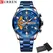 CURREN Stainless Steel Watches for Mens Creative Fashion Luminous Dial with Chronograph Clock Male Casual Wristwatches