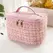 2026 New Women's Bag Knitted Style Makeup Bag Portable Portable Portable Makeup Bag Fashionable Large Storage Bag BX100