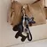 Pony Keychain Leather Backpack Charm Ins Personalized Car Keychain Bag Pendant Miu Purse Femme Handbag Strap Decoration Gift