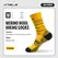 WRELS Merino Wool Socks Hiking Lightweight Shock Absorption Damping Mid-Calf Ankle Socks Running Sport Merino Wool Socks