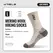WRELS Merino Wool Socks Hiking Lightweight Shock Absorption Damping Mid-Calf Ankle Socks Running Sport Merino Wool Socks