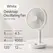 KINSCOTER Smart Oscillating Desk Fan 4000mAh USB Angle Adjustable Silent Rechargeable Fan 5 Wind Speeds for Home/Office/Gift