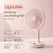 KINSCOTER Smart Oscillating Desk Fan 4000mAh USB Angle Adjustable Silent Rechargeable Fan 5 Wind Speeds for Home/Office/Gift