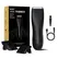 Men's Electric Groin & Body Shaver - Waterproof Dual Head Trimmer Kit w/ LED Light & Foil Blades