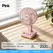 KINSCOTER Vintage Desktop Fan 2000mAh 90° Tilt Adjustable Mini Rechargeable Fan 5 Gear Speed for Home/Office/Student/Gift