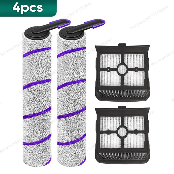 Compatible for Rowenta X-Clean 10, Tefal X-Clean 10 Vacuum Mop Accessories Roller Brush Hepa Filter Replacement Parts