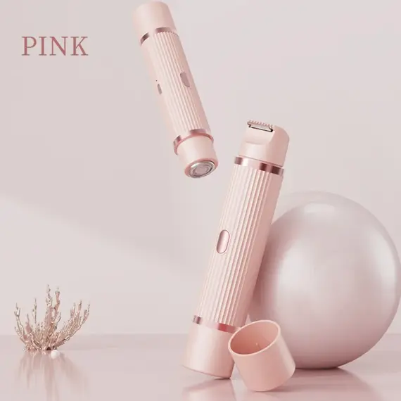 2in1 Electric Razor for Women Painless Hair Removal Rechargeable Body Trimmer Underarm Mustache Epilator Shaver