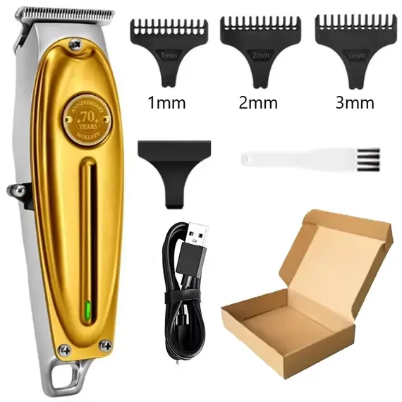 Kemei KM-1949 Pro Electric Barber Full Metal Professional Hair Trimmer for Men Beard Hair Clipper Finishing Hair Cutting Machine