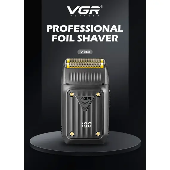 VGR 363 Razor Electric Shaver Professional Hair Trimmer Rechargeable Shaving Barber Beard Trimmer Foil Hair Shaver for Men