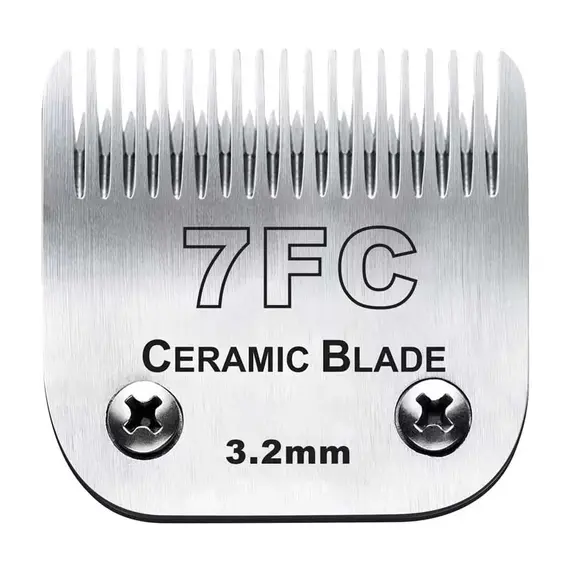 7FC Detachable Pet Dog Clipper Blade Set Compatible With For Most Andis, Oster A5 , Wahl KMClippers，Ceramic &Carbon Steel Blade