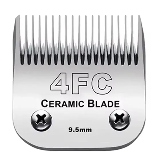 7FC Detachable Pet Dog Clipper Blade Set Compatible With For Most Andis, Oster A5 , Wahl KMClippers，Ceramic &Carbon Steel Blade
