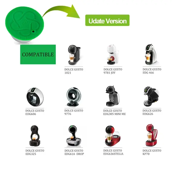 Reusable Coffee Capsule for Nescafe Dolce Gusto Genius S Plus Stainless Steel Refillable Coffee Pod Filters