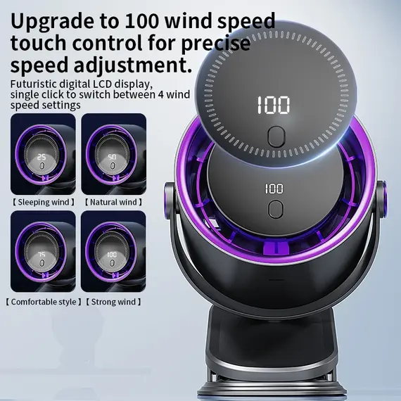 Multi-functional Circulating Fan With Clip 3-in-1 Turbo Fan Electric High-speed Clip Fan 100 levels of free adjustment Mini Fan