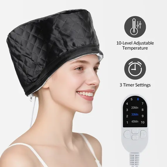 10 Levels Electric Hair Heating Cap Waterproof Hair Steamer Cap Thermal Treatment Hat SPA Nourishing Hair Styling Care
