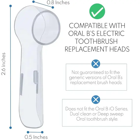 6/12Pc for Oral B Protective Cover for Braun Tooth Brush Heads Lid Stand Holder Electric Toothbrush Heads Keep Clean Travel Case
