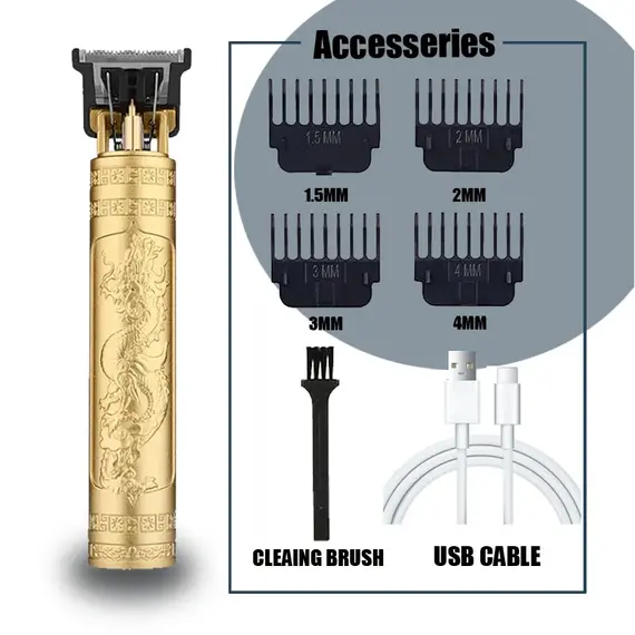 2025 Vintage T9 Hair Clipper /Accessories | USB Fast Charge LCD Shaver | 0mm Bald Cutting Machine Barber for Men Home Haircut