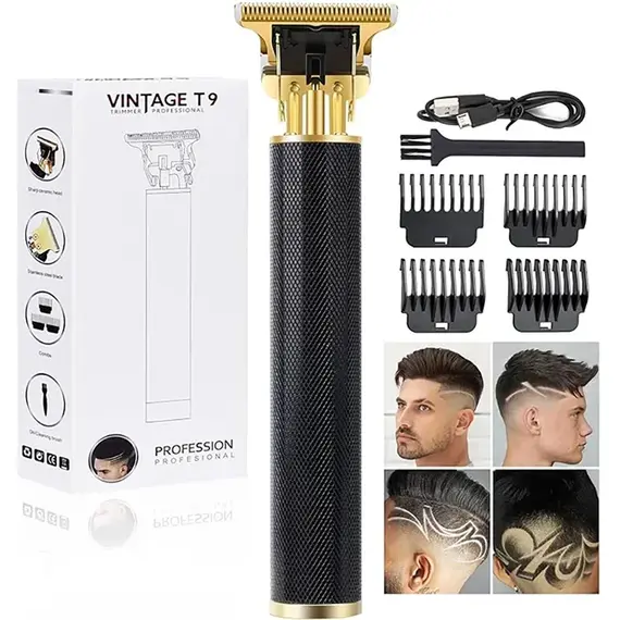 2025 Vintage T9 Hair Clipper /Accessories | USB Fast Charge LCD Shaver | 0mm Bald Cutting Machine Barber for Men Home Haircut