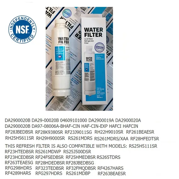 Original Grade HAF-CIN/EXP Refrigerator DA29-00020B Carbon Filter Water Purifier Replacement for Samsung Natural Replaces