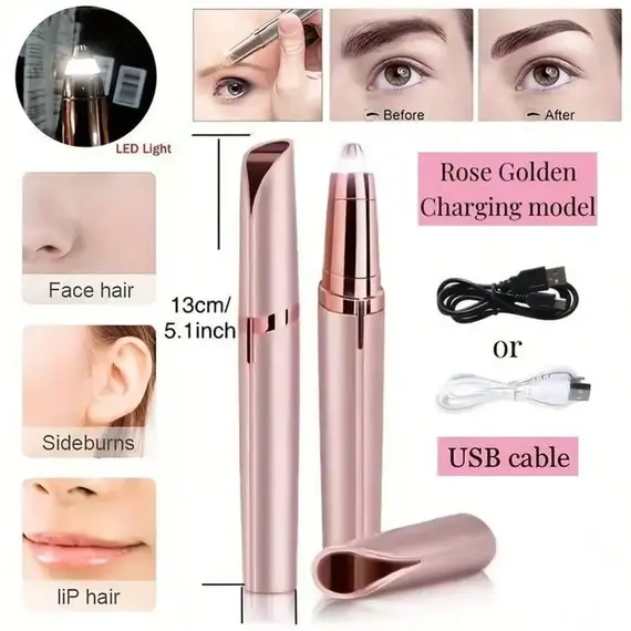 Women Electric Eyebrow Trimmer Eye Brow Shaper Pencil Face Hair Remover For Women Automatic Eyebrow Shavers Pocketknife