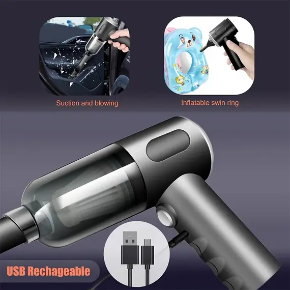 Lenovo New Cordless Handheld Car Vacuum Wet Dry Dual Use Wireless Cleaner High Power Battery Fast Charging Wireless Vacuum 2027