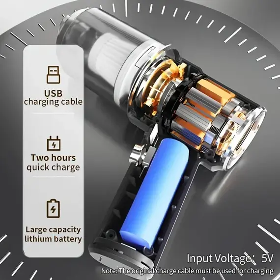 Lenovo New Cordless Handheld Car Vacuum Wet Dry Dual Use Wireless Cleaner High Power Battery Fast Charging Wireless Vacuum 2027
