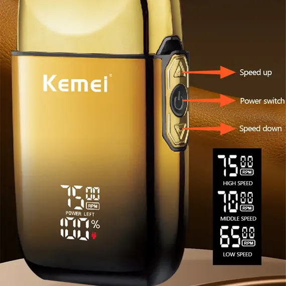 Kemei TX10 Electric Shaver Hair Rechargeable Beard Foil Razor For Men Bald Head Shaving for Men Machine