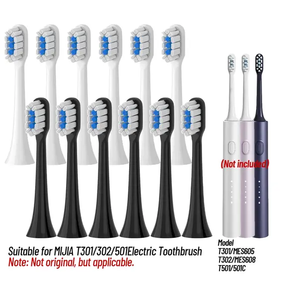 Replacement Brush Heads For Mijia T301 T302 T501 /501CSonic Electric Toothbrush Head DuPont Soft Bristle Nozzles