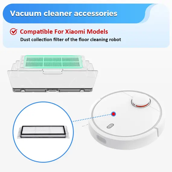 HEPA Filter For Roborock E3 E4 E5 S5 S50 S55 S60 S5 MAX S6 S6 Pure S6 MaxV For Xiaomi 1S SDJQR01RR Robot Vacuum Accessories Part