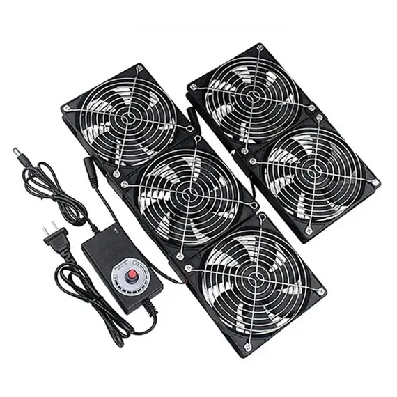 12cm 3000RPM Exhaust and Cooling Fan with Controller 3V to 12V For BTC Miner PC Chassis Workstation Cabinet Server Radiator