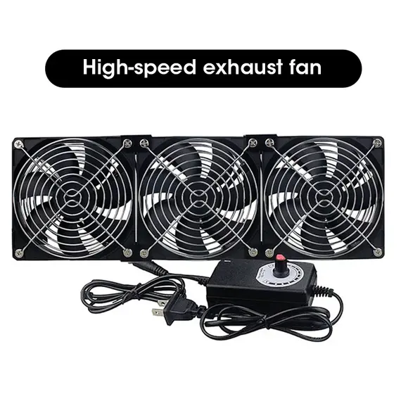 12cm 3000RPM Exhaust and Cooling Fan with Controller 3V to 12V For BTC Miner PC Chassis Workstation Cabinet Server Radiator