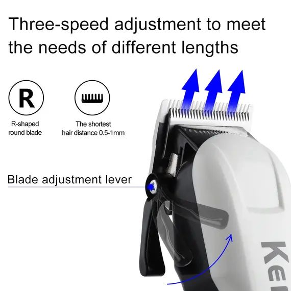 Kemei Hair Cutting Machine Electric Hair Clipper Cordless Trimmer for Men Shaving Machine Rechargeable Hair Cut Barber KM-809A
