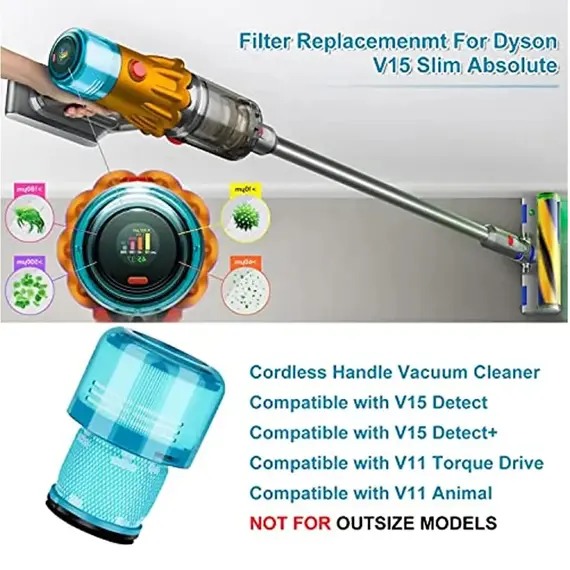 For Dyson V10 V11 V15 Vacuum Cleaner Dust Bin And Filter, Small And Large Bin For Different Style, Dust Bucket Replacement Part