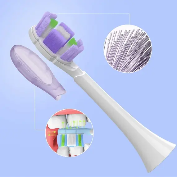 Replacement Brush Heads for XIAOMI MIJIA MES609/610 Pro 4/8PCS Sonic Electric Toothbrush Sealed Package Brush Heads Soft