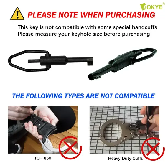 AK-03B Mini Restraint Tool, Short Version, Made of High Carbon Steel, With Key Ring, Compatible With Most Standard Restraints