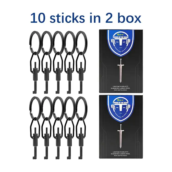 AK-03B Mini Restraint Tool, Short Version, Made of High Carbon Steel, With Key Ring, Compatible With Most Standard Restraints